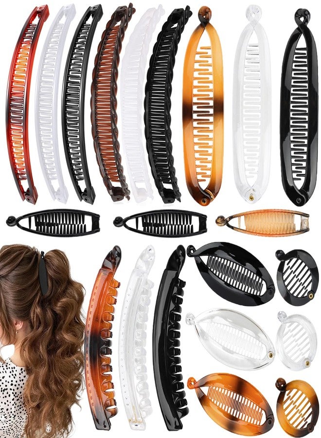 Hapdoo Strong Hold for Workouts & Thick Hair, 21pcs Banana Hair Clips for Women - 7 Styles Volumizing Claw Clips by Hapdoo, Secure Grip for All Hair Types - Image 1